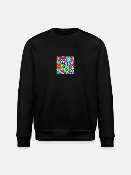 Flower Collage - Stanley/Stella Unisex Bio-Sweatshirt ROLLER - Schwarz
