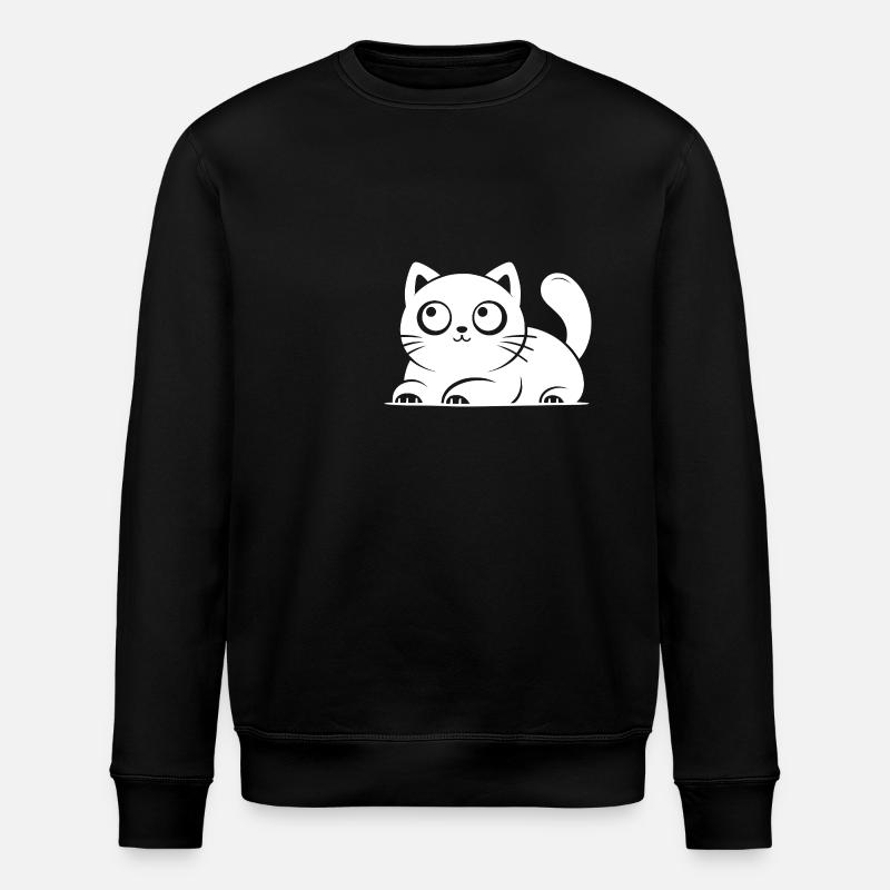 Visage de chat douillet - Sweat bio ROLLER Stanley/Stella Unisexe - noir