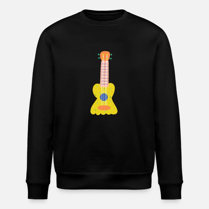 Gelbe Gitarre - Stanley/Stella Unisex Bio-Sweatshirt ROLLER - Schwarz