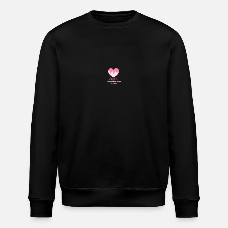 Herz-Eiscreme-rosa Logo - Stanley/Stella Unisex Bio-Sweatshirt ROLLER - Schwarz