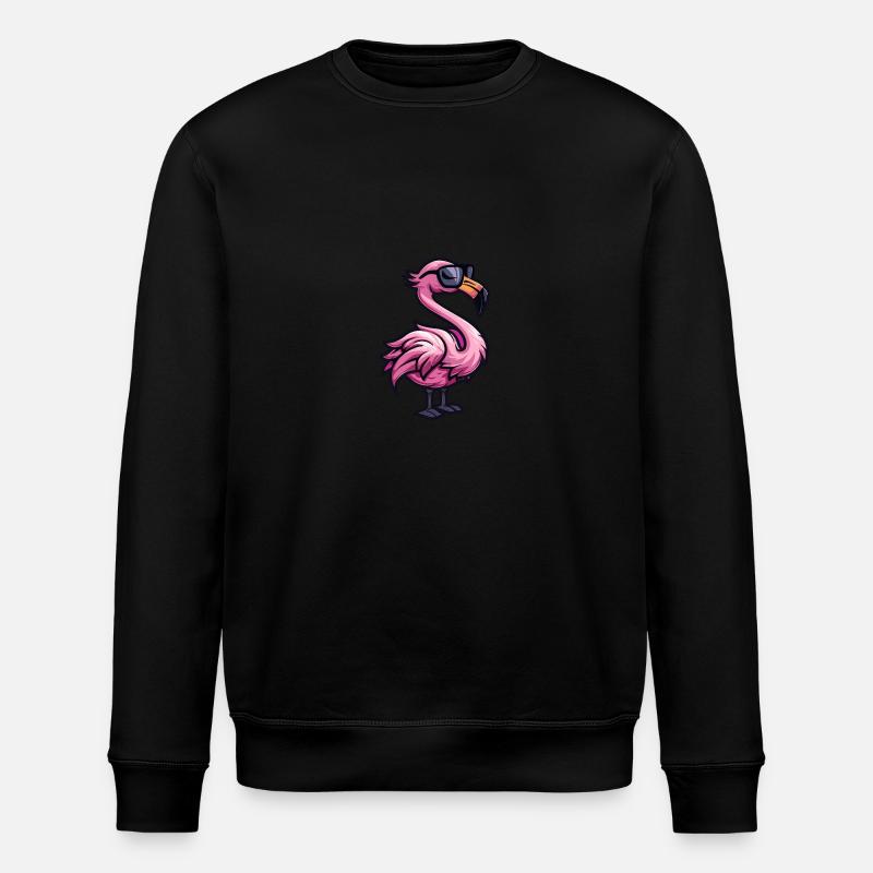 Flamingo Cool Tier - Stanley/Stella Unisex Bio-Sweatshirt ROLLER - Schwarz