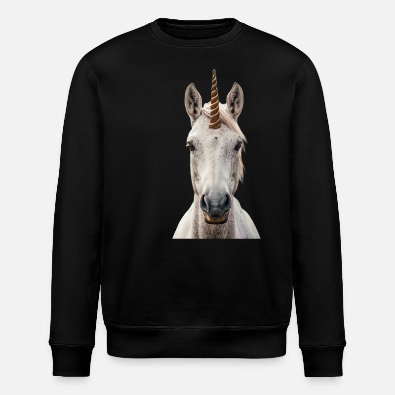 Einhorn - Stanley/Stella Unisex Bio-Sweatshirt ROLLER - Schwarz