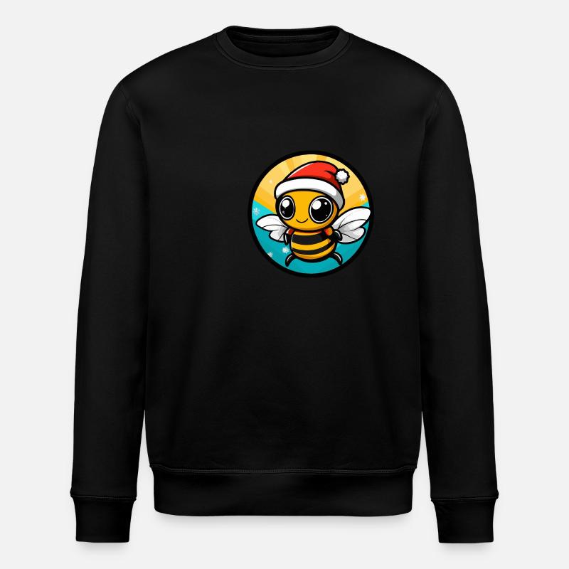 Biene Weihnachten X-Mas - Stanley/Stella Unisex Bio-Sweatshirt ROLLER - Schwarz