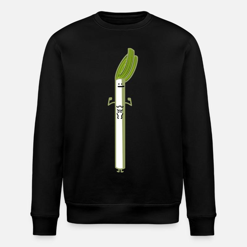 funny leek - Stanley/Stella ROLLER Unisex Organic Sweatshirt - black