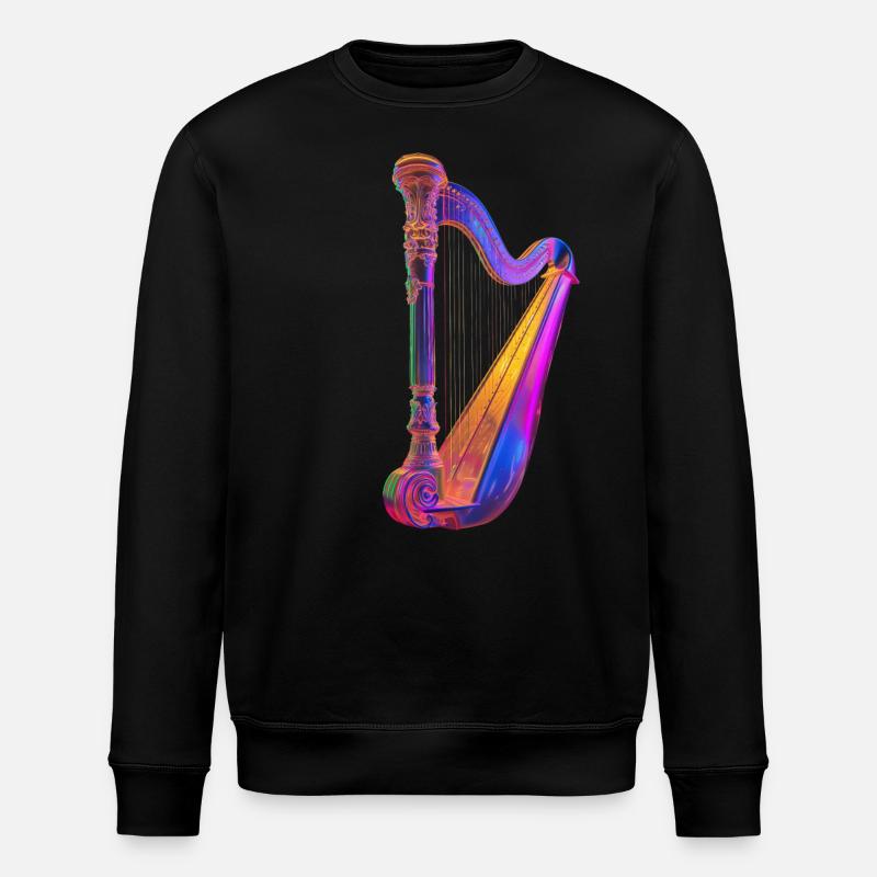 Harp - Stanley/Stella ROLLER Unisex Organic Sweatshirt - black