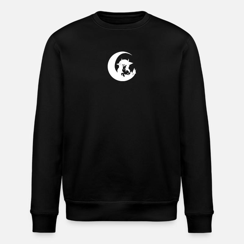 Mangastil, Teufelin mit Mondsichel - Stanley/Stella Unisex Bio-Sweatshirt ROLLER - Schwarz
