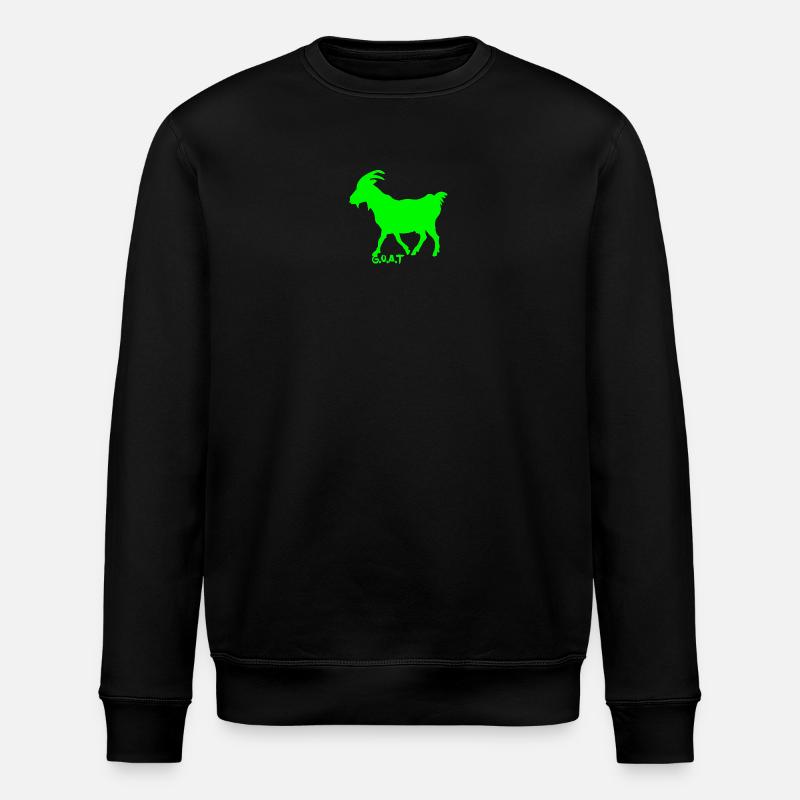 Ziege neon grün - Stanley/Stella Unisex Bio-Sweatshirt ROLLER - Schwarz