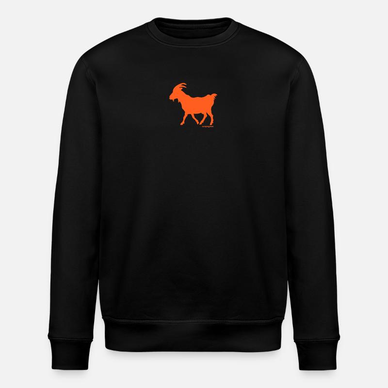 Ziege Sündenbock orange - Stanley/Stella Unisex Bio-Sweatshirt ROLLER - Schwarz