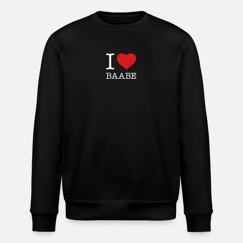 I LOVE BAABE - Stanley/Stella Unisex Bio-Sweatshirt ROLLER - Schwarz