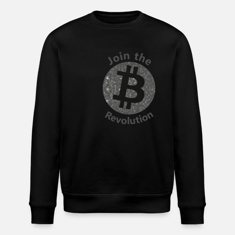 Die Bitcoin Geschichte - Stanley/Stella Unisex Bio-Sweatshirt ROLLER - Schwarz
