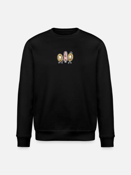 Marriage proposal wedding rings finger engagement - Stanley/Stella ROLLER Unisex Organic Sweatshirt - black