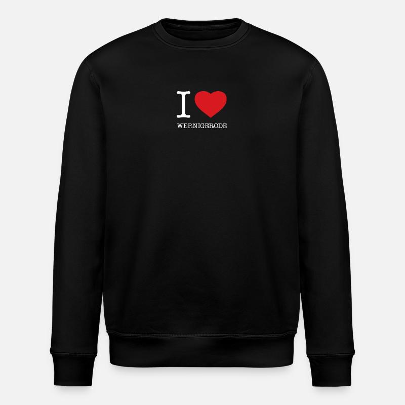 I LOVE WERNIGERODE - Stanley/Stella ROLLER Unisex Organic Sweatshirt - black