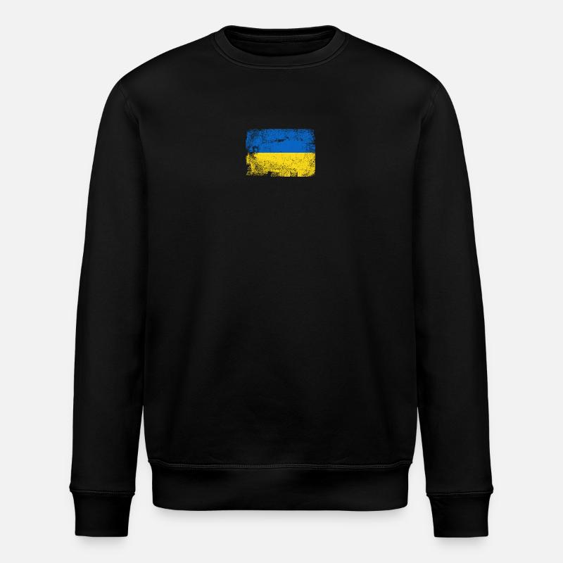 Palette de drapeaux ukrainiens brossés - Sweat bio ROLLER Stanley/Stella Unisexe - noir