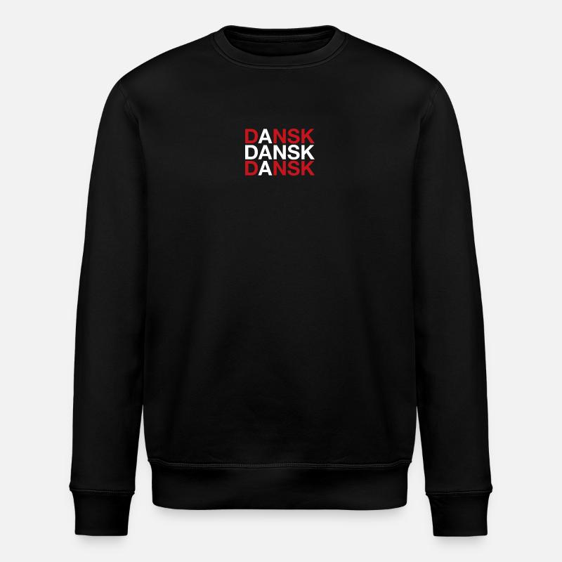 DANSK Danish Flag Dänemark Denmark - Stanley/Stella Unisex Bio-Sweatshirt ROLLER - Schwarz