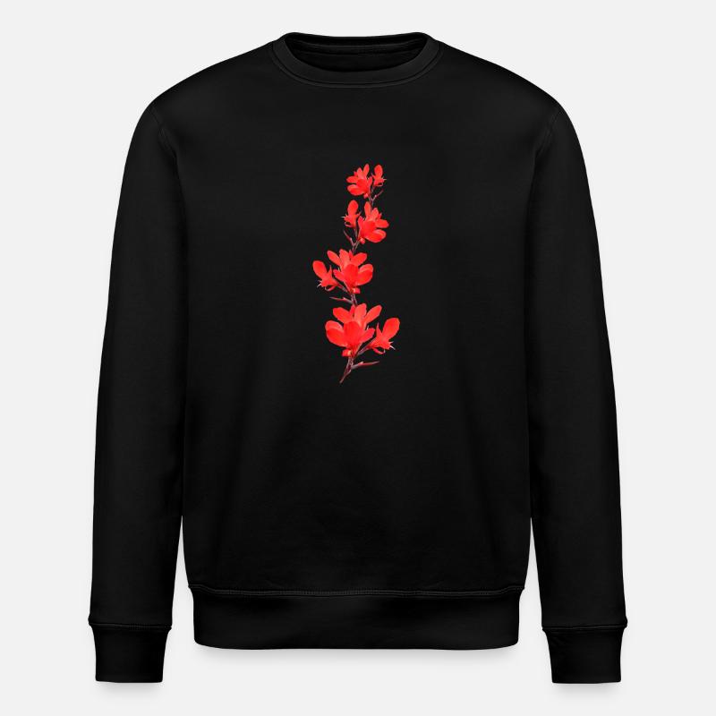Tube de fleurs Fleurs rouges - Sweat bio ROLLER Stanley/Stella Unisexe - noir