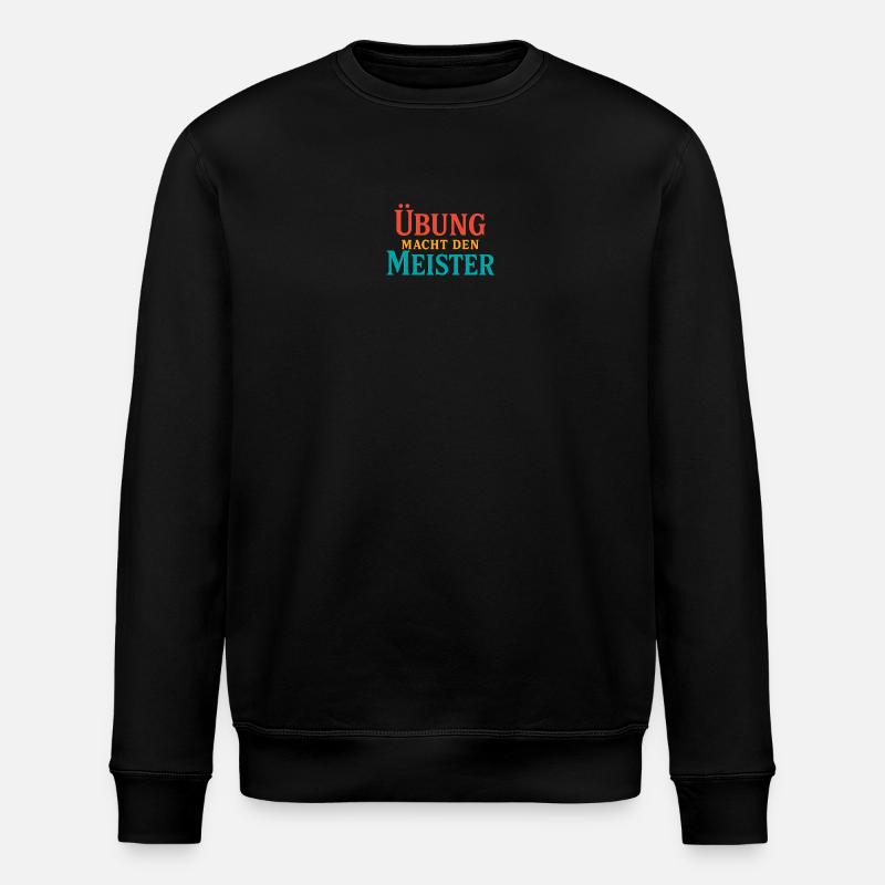 Übe das Schmieden des Meisters - Stanley/Stella Unisex Bio-Sweatshirt ROLLER - Schwarz