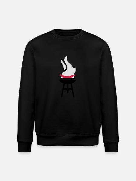 Sausage BBQ - Stanley/Stella ROLLER Unisex Organic Sweatshirt - black