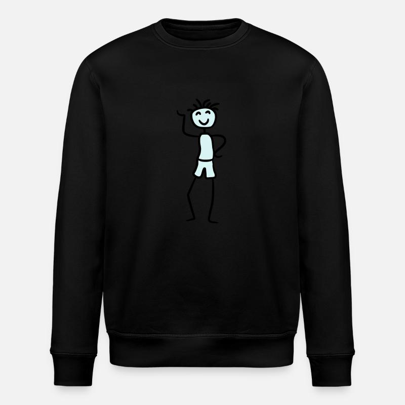 Glücklicher cooler Junge - Stanley/Stella Unisex Bio-Sweatshirt ROLLER - Schwarz