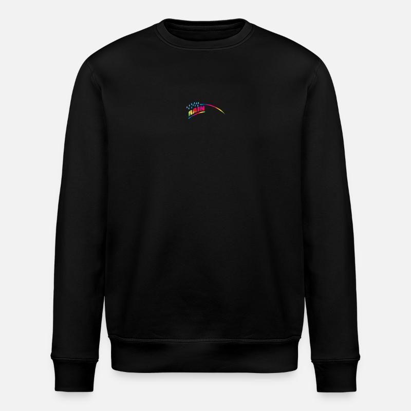 RAINdrops or Rainbow | Rainbow - Stanley/Stella ROLLER Unisex Organic Sweatshirt - black