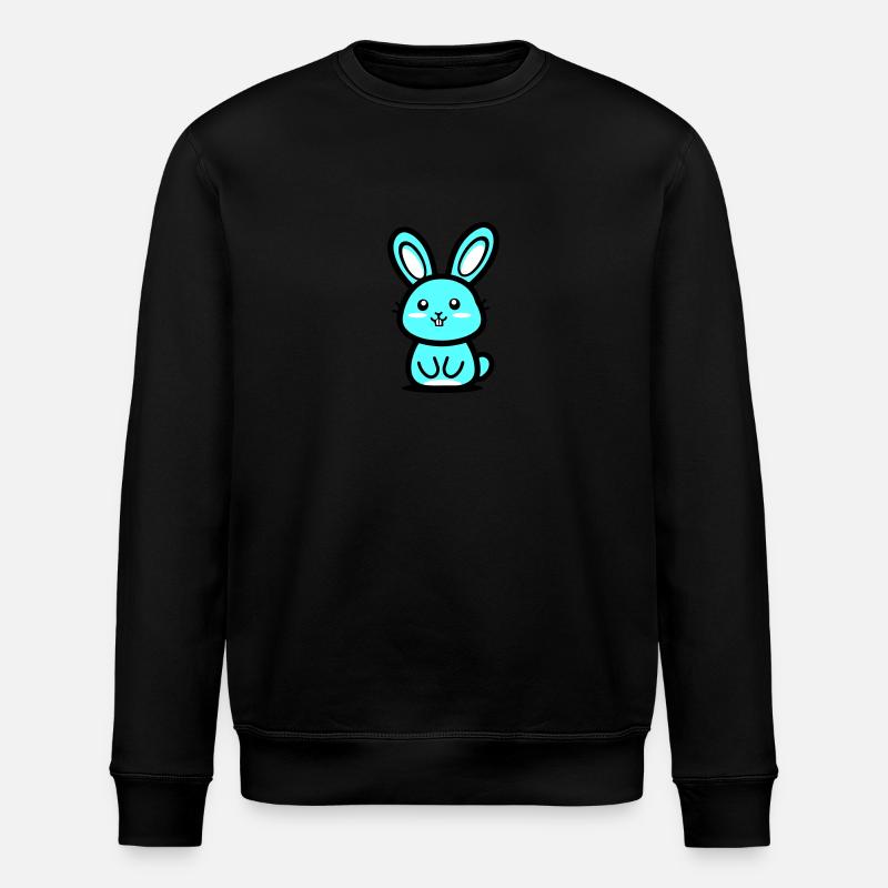 Bunny Easter Icon - Stanley/Stella ROLLER Unisex Organic Sweatshirt - black
