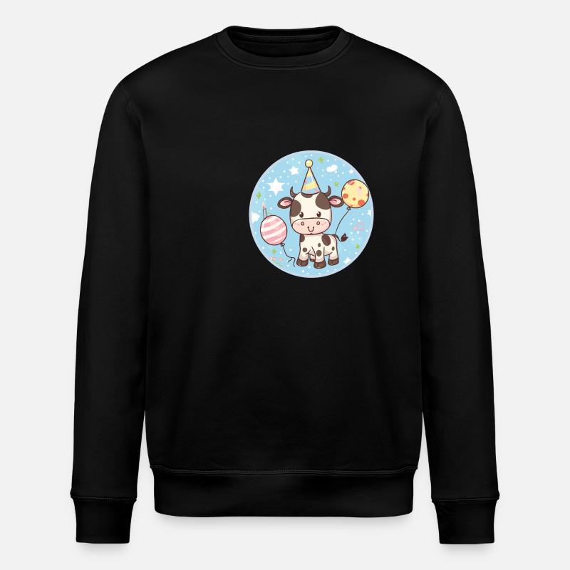 Vache Anniversaire Bébé - Sweat bio ROLLER Stanley/Stella Unisexe - noir