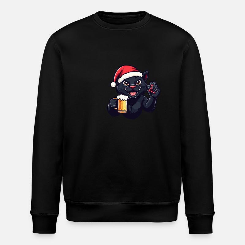 Panther Beer Xmas Christmas - Stanley/Stella ROLLER Unisex Organic Sweatshirt - black