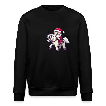 Cheval Père Noël - Sweat bio ROLLER Stanley/Stella Unisexe - noir - Devant - Nik (191cm)