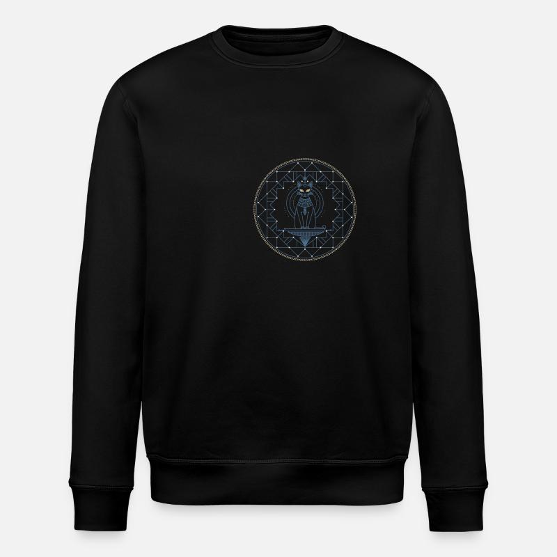 Bastet Egyptian Cat - Stanley/Stella ROLLER Unisex Organic Sweatshirt - black