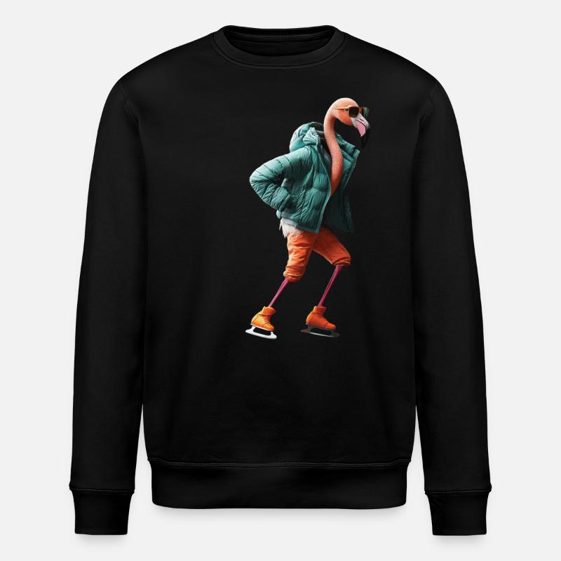 Flamingo - Stanley/Stella Unisex Bio-Sweatshirt ROLLER - Schwarz