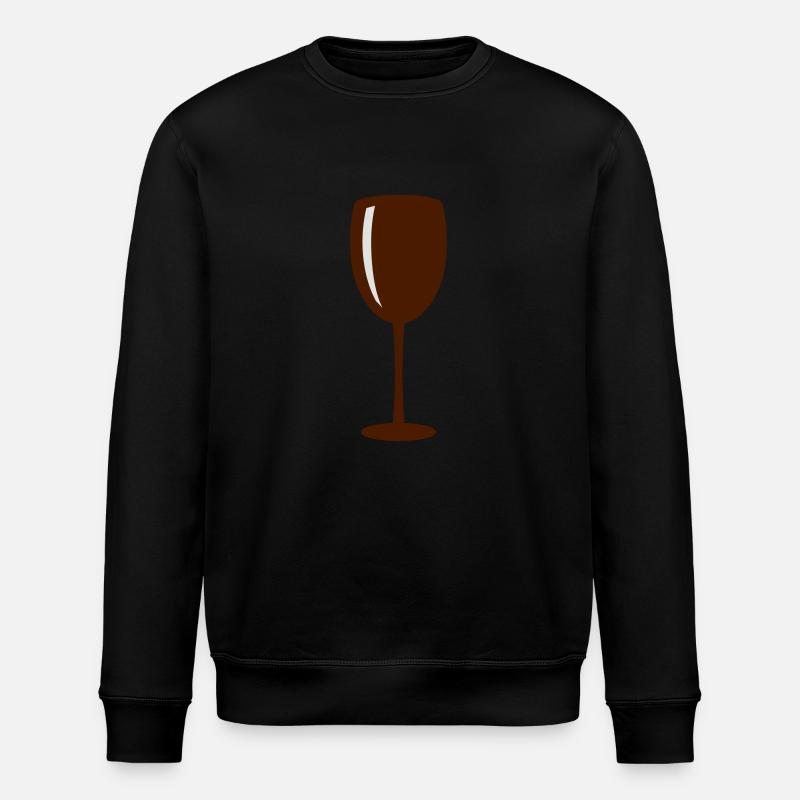 Weinglas - Stanley/Stella Unisex Bio-Sweatshirt ROLLER - Schwarz