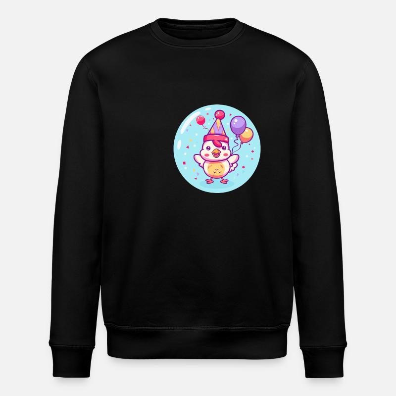 Poulet Anniversaire Bébé - Sweat bio ROLLER Stanley/Stella Unisexe - noir