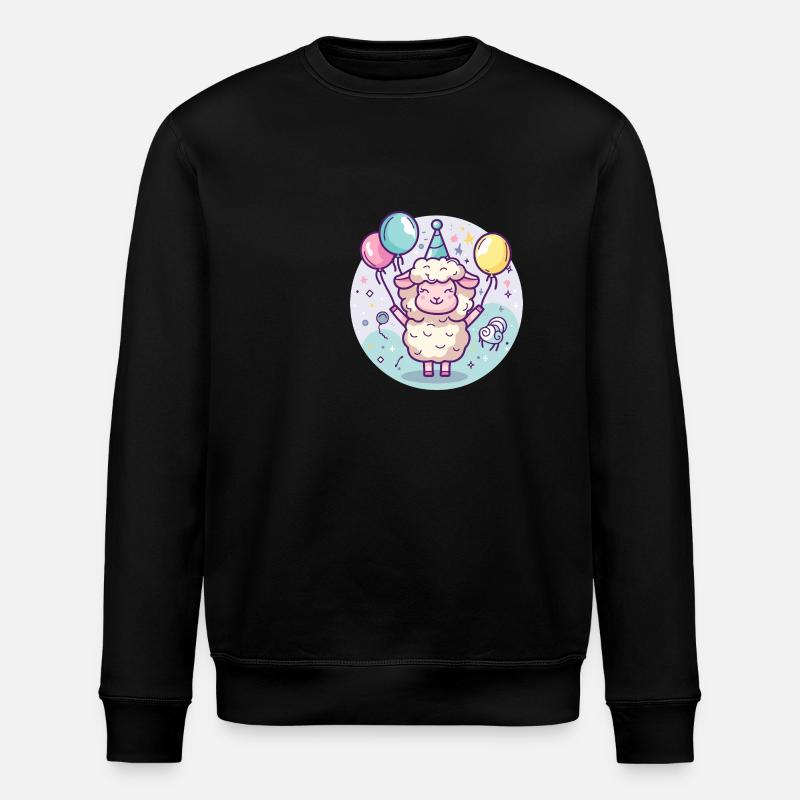 Sheep Birthday Baby - Stanley/Stella ROLLER Unisex Organic Sweatshirt - black