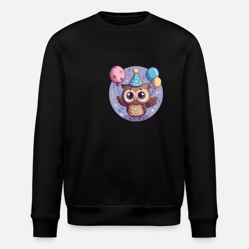 hibou anniversaire bébé - Sweat bio ROLLER Stanley/Stella Unisexe - noir