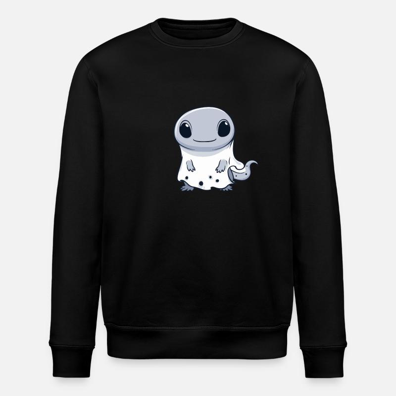 Lizard Halloween Funny Ghost - Stanley/Stella ROLLER Unisex Organic Sweatshirt - black