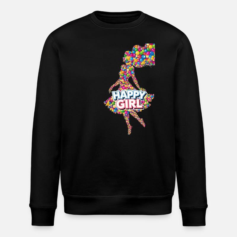 Fille heureuse - Sweat bio ROLLER Stanley/Stella Unisexe - noir