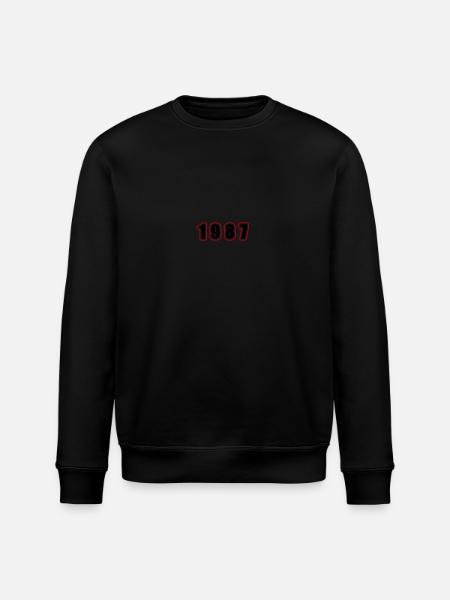 1987 Year Birthday - Stanley/Stella ROLLER Unisex Organic Sweatshirt - black