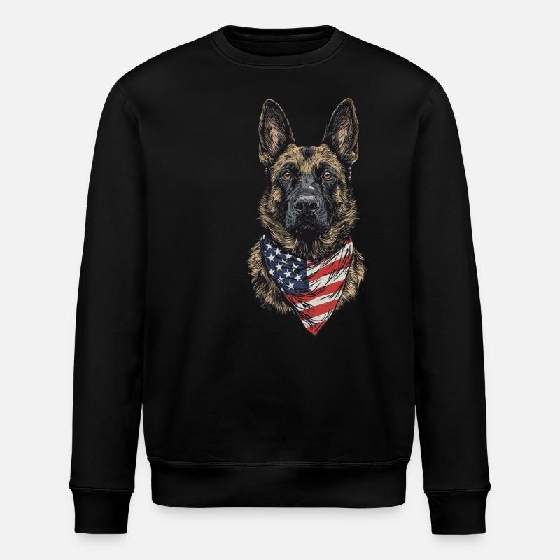 Belgischer Malinois - Stanley/Stella Unisex Bio-Sweatshirt ROLLER - Schwarz