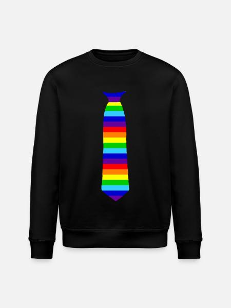 Krawatte Regenbogen bunt - Stanley/Stella Unisex Bio-Sweatshirt ROLLER - Schwarz