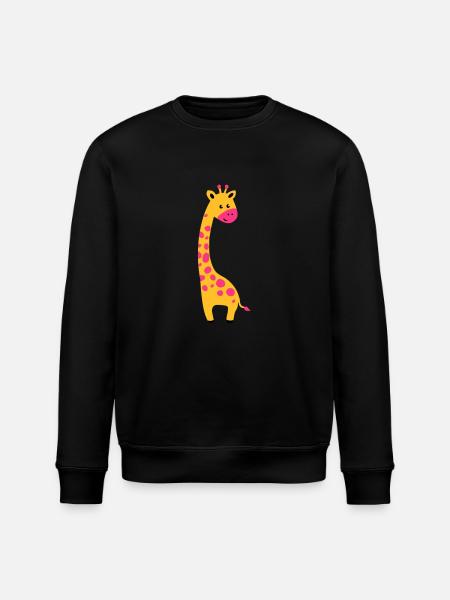 cute giraffe - Stanley/Stella Unisex Bio-Sweatshirt ROLLER - Schwarz