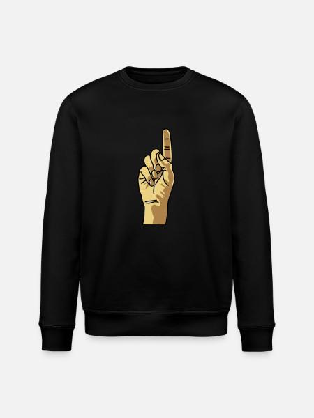 zeigefinger - Stanley/Stella Unisex Bio-Sweatshirt ROLLER - Schwarz