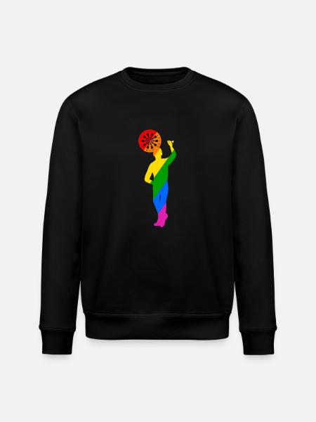 bunter Dartspieler - Stanley/Stella Unisex Bio-Sweatshirt ROLLER - Schwarz