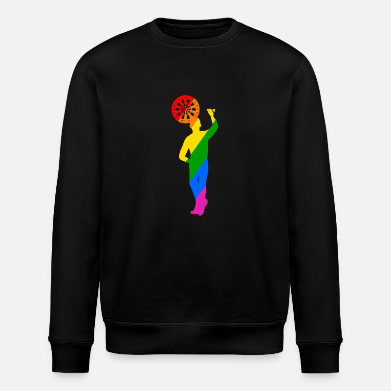 bunter Dartspieler - Stanley/Stella Unisex Bio-Sweatshirt ROLLER - Schwarz