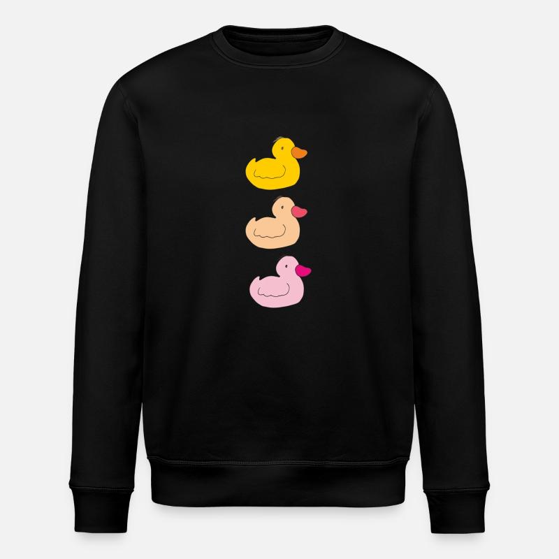 entchen bunt - Stanley/Stella Unisex Bio-Sweatshirt ROLLER - Schwarz