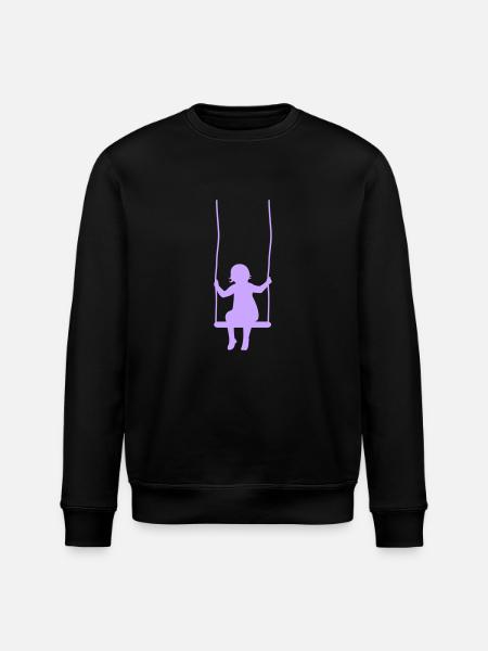 schaukel mädchen - Stanley/Stella Unisex Bio-Sweatshirt ROLLER - Schwarz