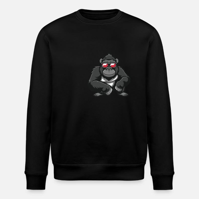 Gorilla Tier - Stanley/Stella Unisex Bio-Sweatshirt ROLLER - Schwarz