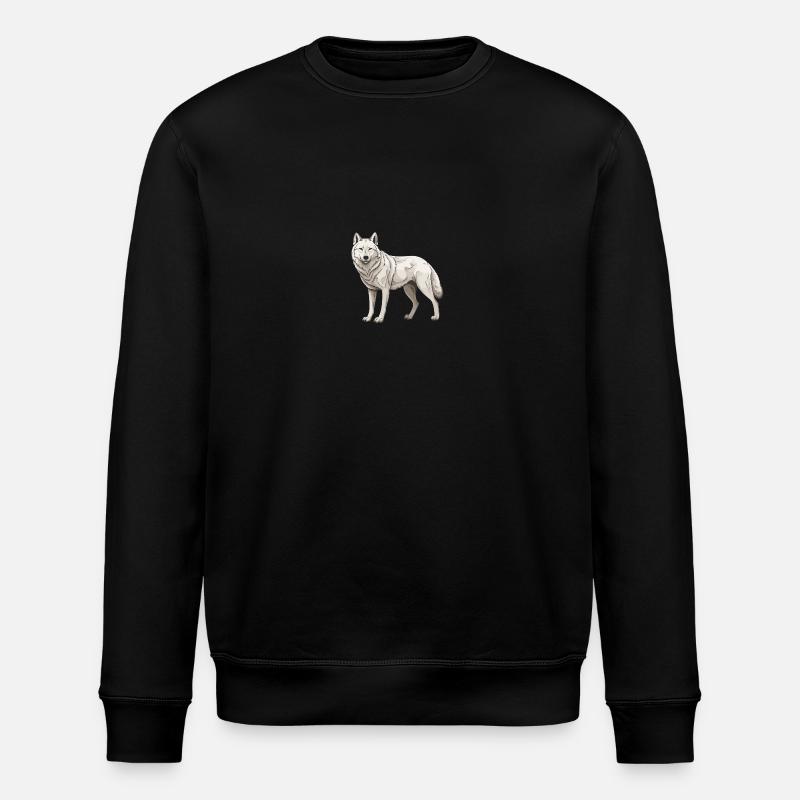 Wolf Tier - Stanley/Stella Unisex Bio-Sweatshirt ROLLER - Schwarz