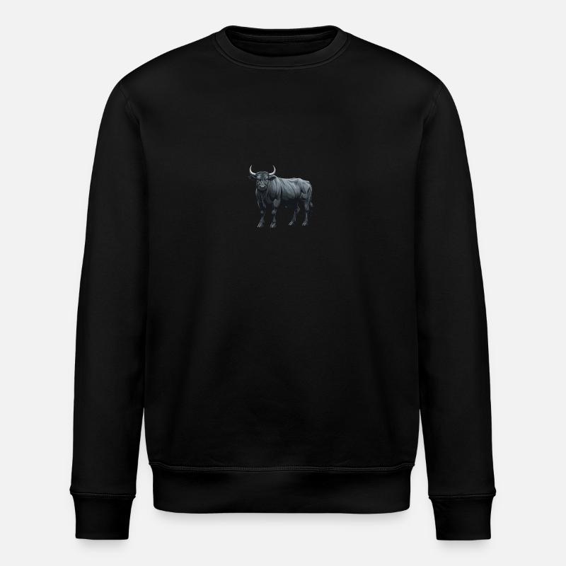 Bulle Tier Taurus - Stanley/Stella Unisex Bio-Sweatshirt ROLLER - Schwarz