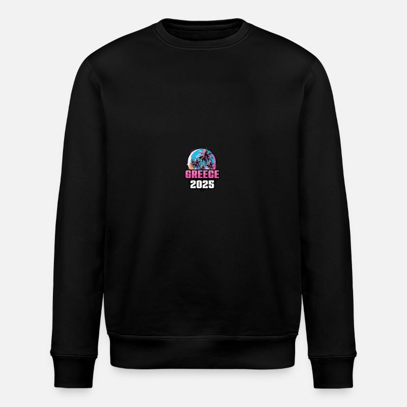 Grèce 2025 Palmiers - Sweat bio ROLLER Stanley/Stella Unisexe - noir