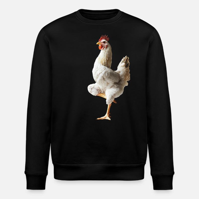 Huhn - Stanley/Stella Unisex Bio-Sweatshirt ROLLER - Schwarz