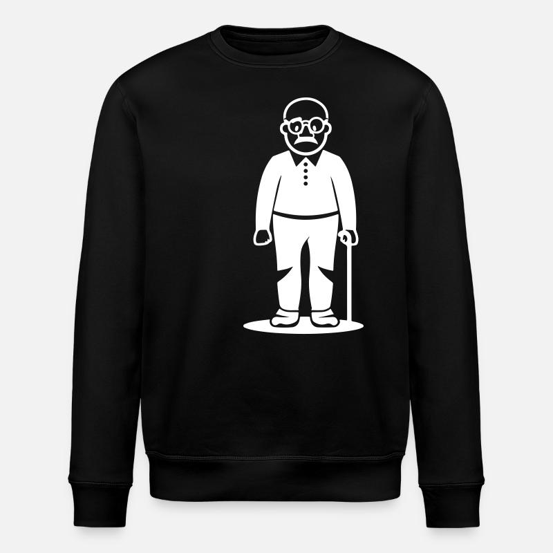 Grandpa Old Man - Stanley/Stella ROLLER Unisex Organic Sweatshirt - black